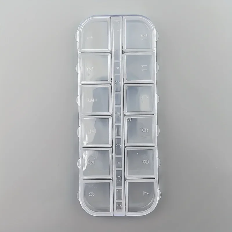 4pcs Geometric Nail Ornament Storage Box, Assembled and Disassembled Plastic Box, Nail Ornament and Dried Flower Dividing Box