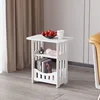 Modern Nordic Style Wooden Storage Table - Multipurpose Bedside & Living Room Organizer, Non-Waterproof Wood Material 1