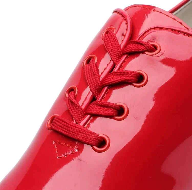 Free Return Hot Sale Shiny Leather Tap Shoes for Children Men Women Lace Up Size EU26-EU46 Aluminum Taps Jazz Clogging Shoes 6