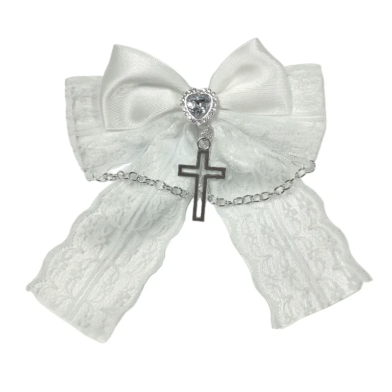 Chic Harajuku Lolita Bow Hair Clips - Stylish Y2K Black & White Accessories