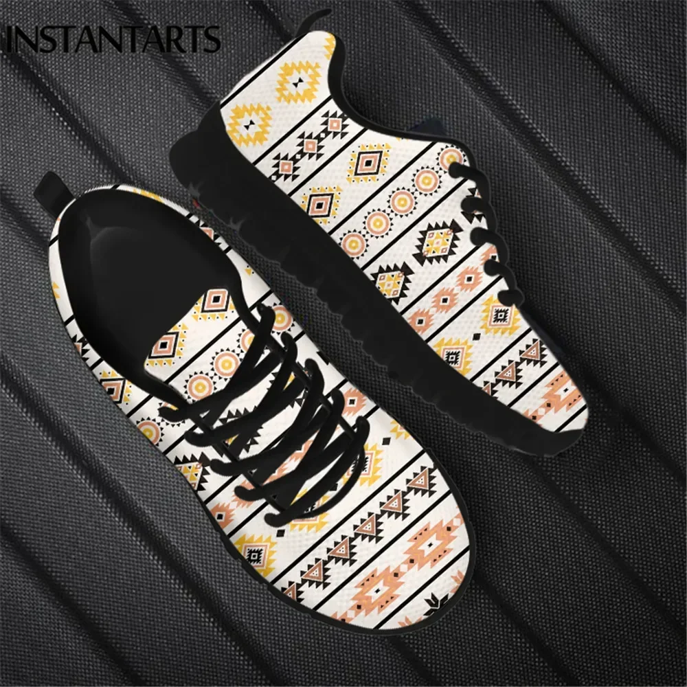 Tribal African Pattern Women Casual Sneaker Comfort Lightweight Flat Shoes 2020 New Style Footwear Zapatos Lace Up