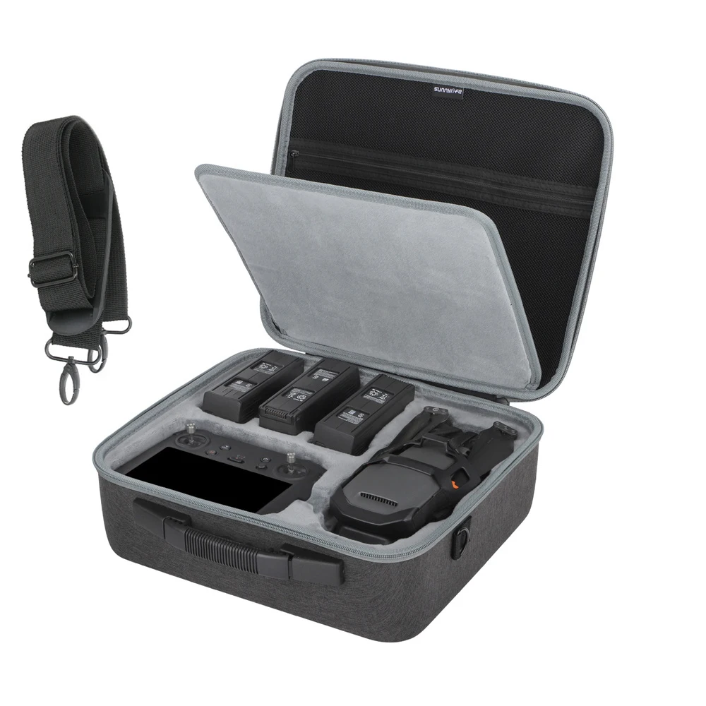 

Серая сумка для хранения для DJI Mavic 3/3 Pro/3 Classic чехол, портативное плечо + ремешок для переноски, ручка, дистанционное управление RC/Pro/N1