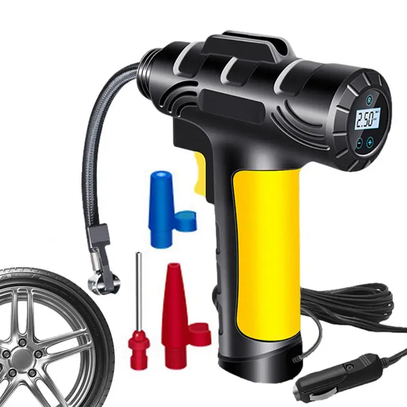 

Digital Electric Tyre Pump Handheld Air Compressor Auto Wired Inflatable Pump Portable Air Pump Digital Auto Tire Inflator