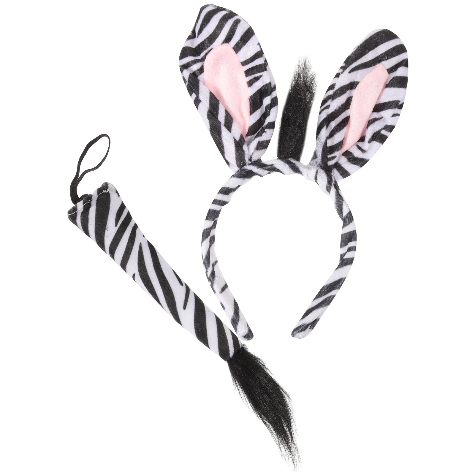 3pcs in 1 Set Kids Zebra Costume Funny Zebra Ears Headband Bowtie Tail Favors