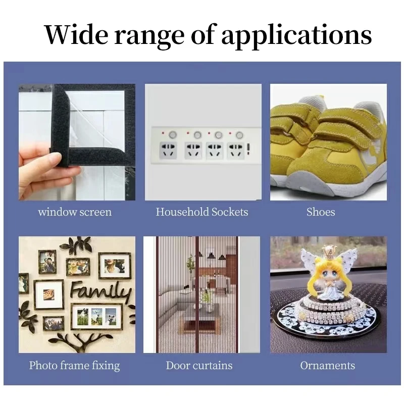 Versatile Self-Adhesive Hook and Loop Fastener Tape
