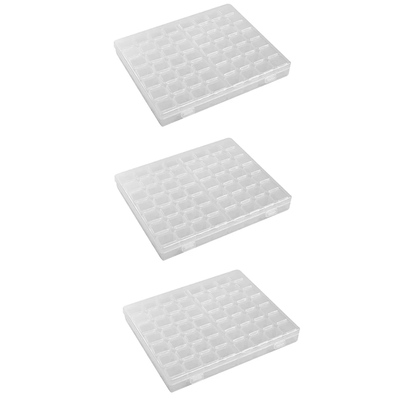 

Съемный прозрачный пластиковый органайзер для ногтей, 3x56 отделений