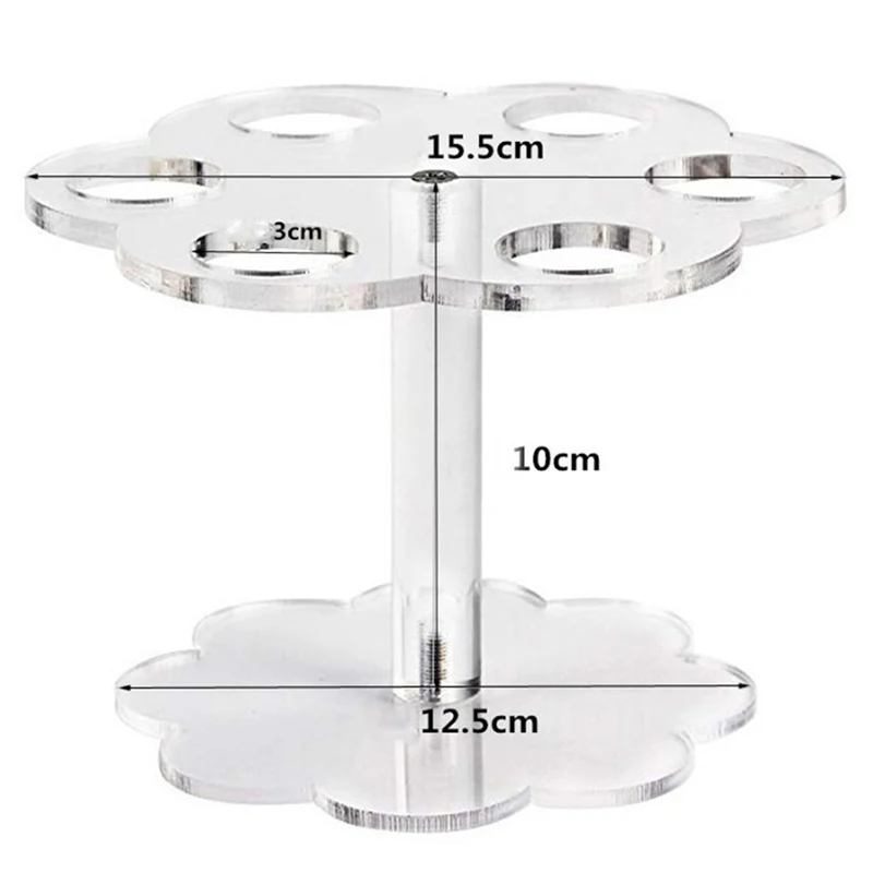 Acrylic Ice Cream Cone Stand Holder 1pcs 6 Holes ice cream cone holder