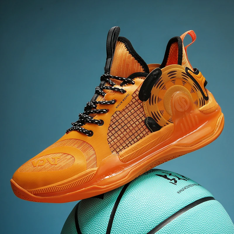 OrangeMensBasketballShoesHighQualitySneakersforMenFree