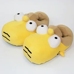 Cozy 28CM Anime Simpsons Plush Cotton Slippers - Winter Warm, Kawaii Non - slip Home Footwear, Perfect Xmas Birthday Gift - 35 - 42 (28cm) (Simpsons)