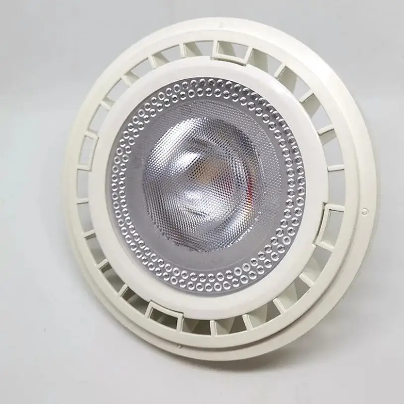1PCS 화이트 바디 AR111 15W LED COB 다운라이트 디밍 가능 G53 GU10 베이스 램프 스포트라이트 DC12V AC110-240V QR111 전구 조명