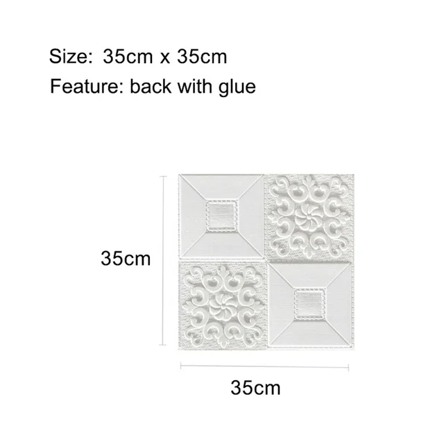 10pc 5MM Self Adhesive 3d Wall Stickers Wallpaper Foam Brick Pattern Decor Retro Trend Background wall Sticker Home Decor 3