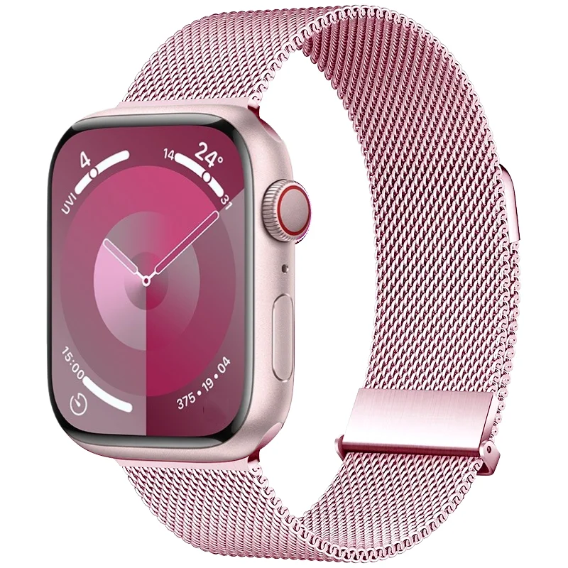 Sleek Metal Magnetic Milanese Loop Watch Strap