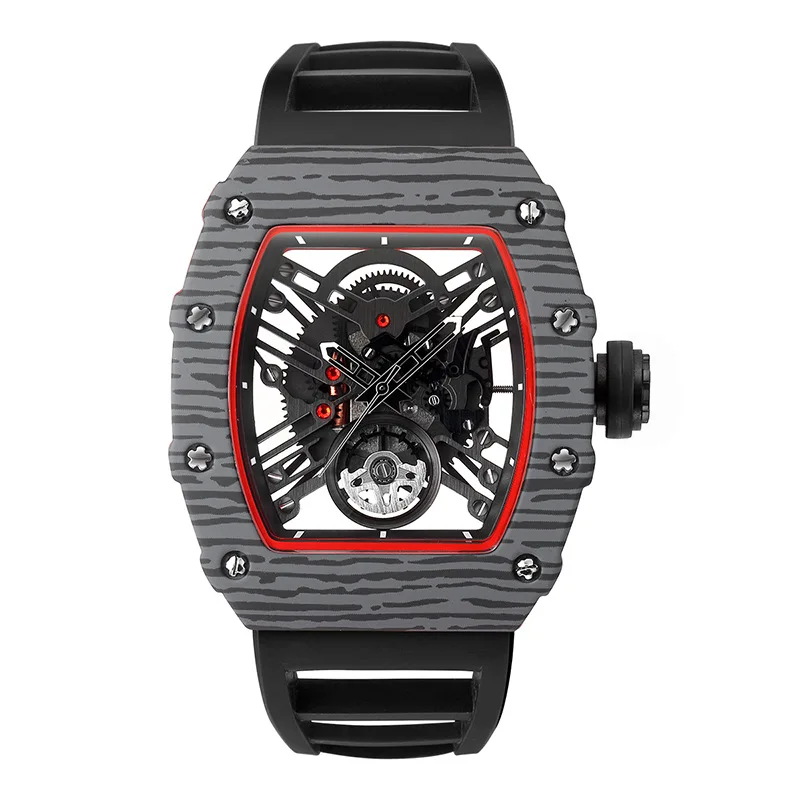 Popular barrel shaped men's imported quartz watch Double sided hollow