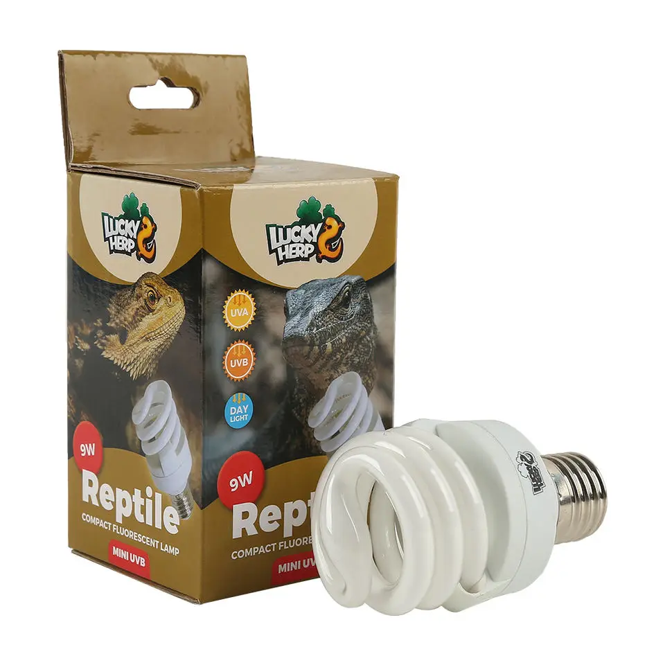 LUCKY HERP Mini UVA UVB Reptile Light 5.0 5W UVB Bulb for All Tropical and LUCKY HERP Reptile UVA UVB Light 5.0 23W Compact Fluorescent