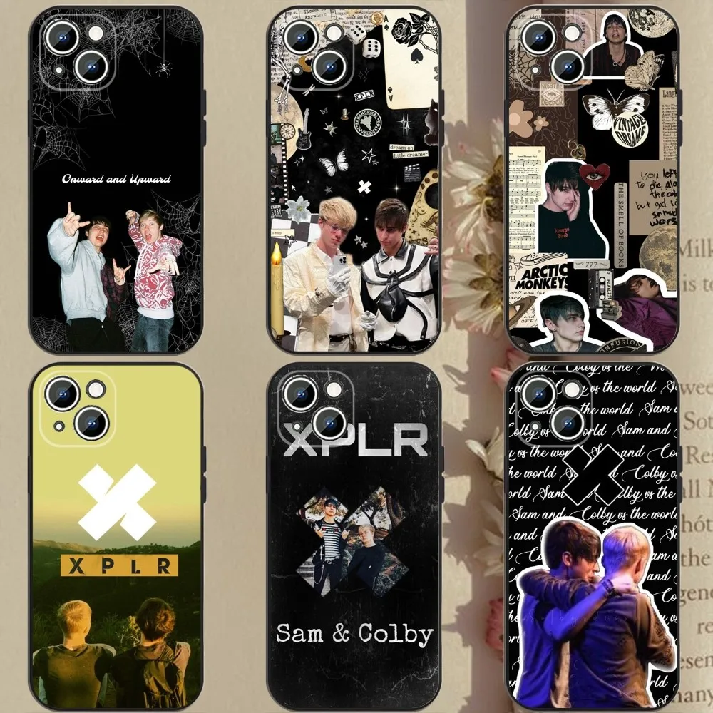 

sam and colby XPLR Phone Case Phone Case For Apple iPhone 15,14,13,12,11,XS,XR,X,8,7,Pro,Max,Plus,mini Silicone Black Cover