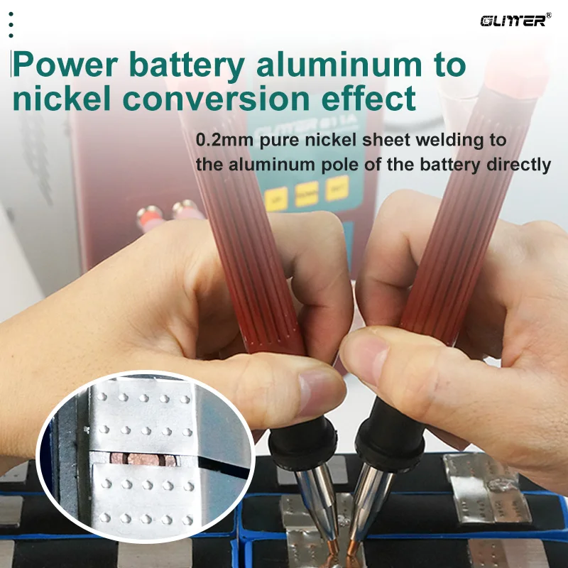 GLITTER 811A mesin las Spot denyut nadi untuk mesin las Pak baterai Lithium dengan solder jarak jauh 75A pena 5