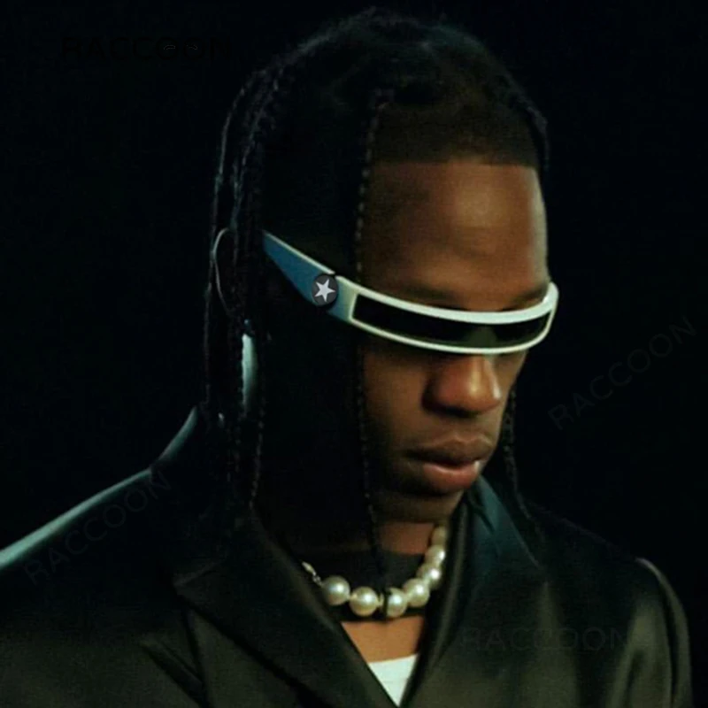 Futuristic Star Style Unisex Wrap Around Punk Sunglasses