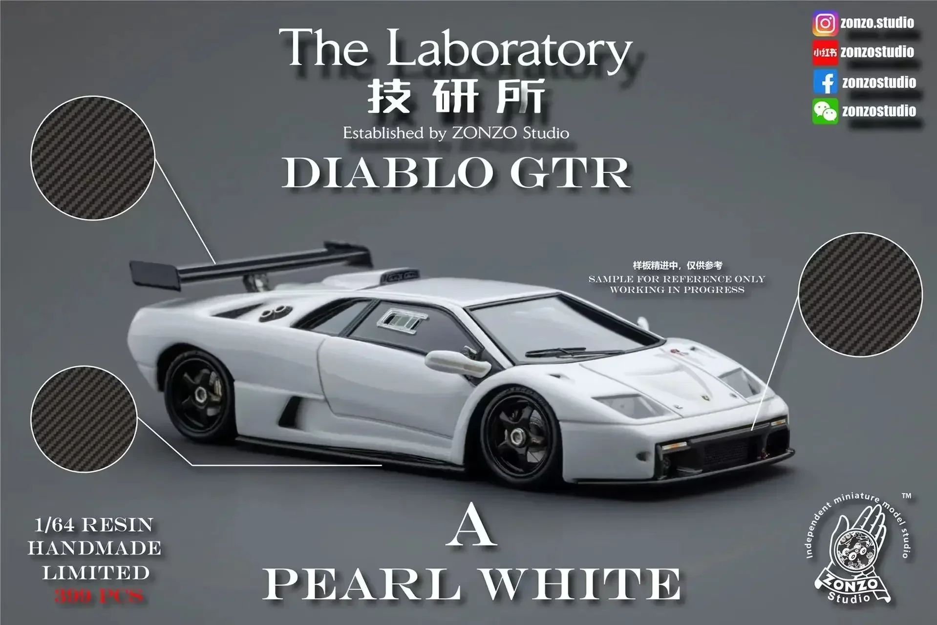 The Laboratory 1:64 Diablo Gray Yellow Black White Resin