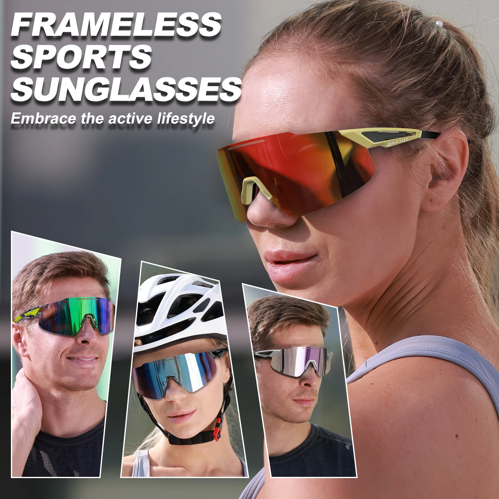  - Cool Polarized Sports Cycling Glasses Women’s Men's sunglasses Road UV400 Cycling Eyewear Mountain Bike Bicycle Mtb Road Goggle