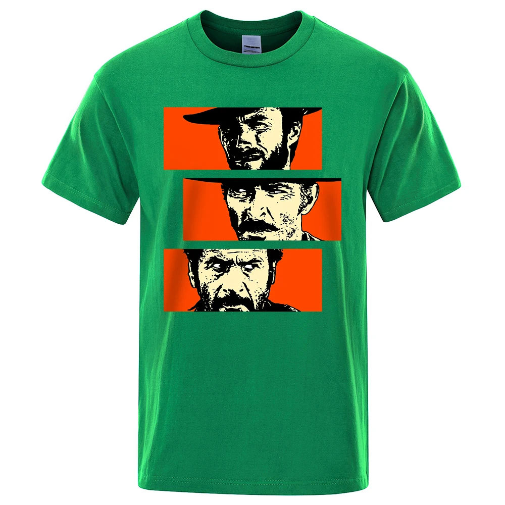 Das gute, das schlechte und hässliche Blondie Angel Eyes Tuco Cowboy T-Shirt Männer Frauen Il buono brutto cattivo lose Baumwolle Unisex T-Shirt – Detail 6