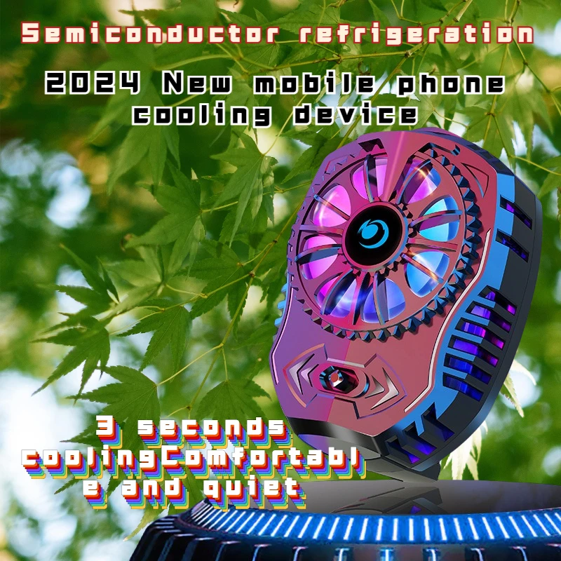 

New Magnetic Phone Cooler - Semiconductor Cooling, Multiple Fan Speeds, Strong Magnetic Base, Designed for Game Lovers