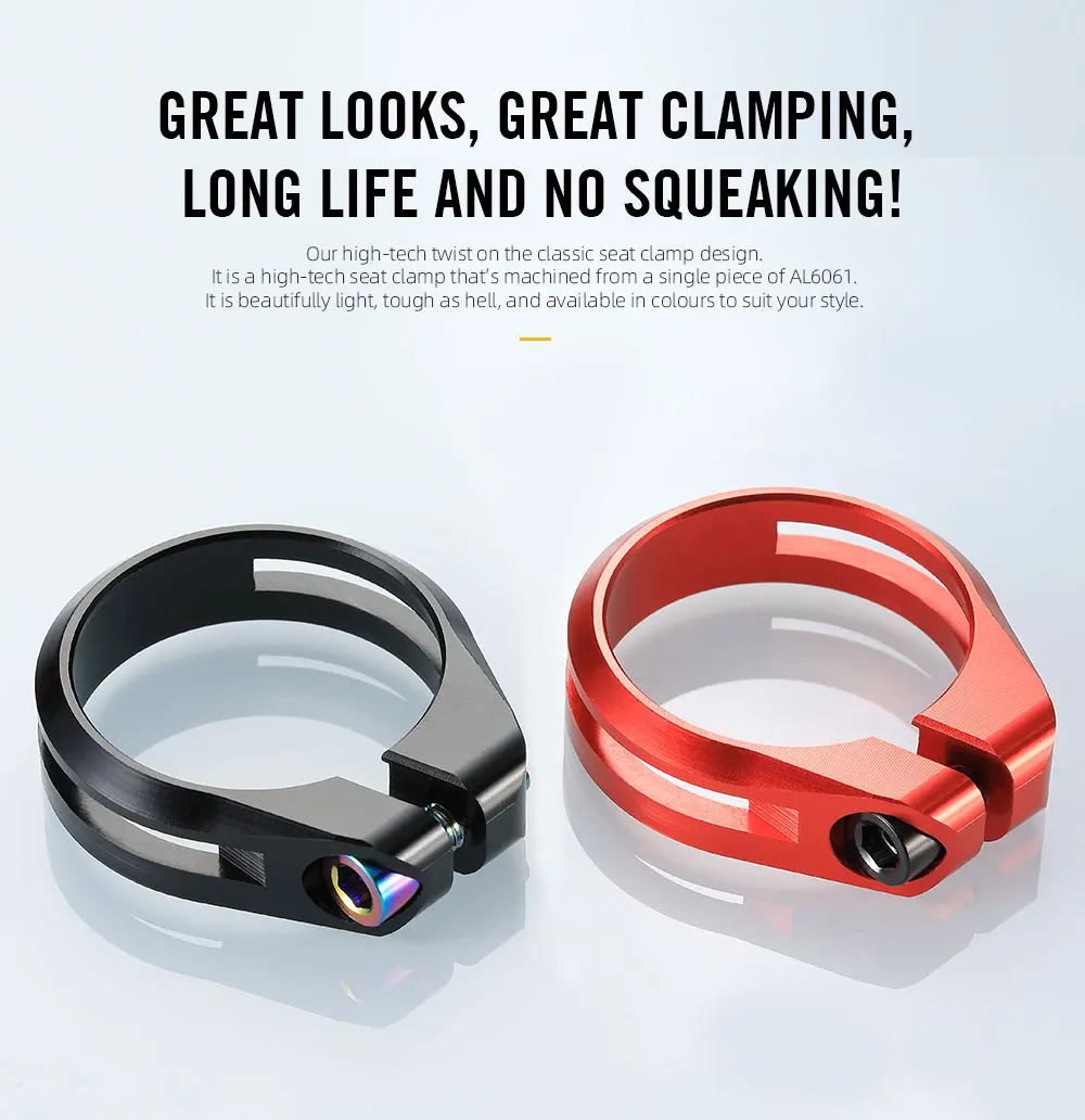 Bike Seatpost Clamp Ultralight Bike Bicycle Seat Post Clamp CNC Aluminum Alloy Cycling Saddle for 27.2/30.8/31.6mm Bicycle Part