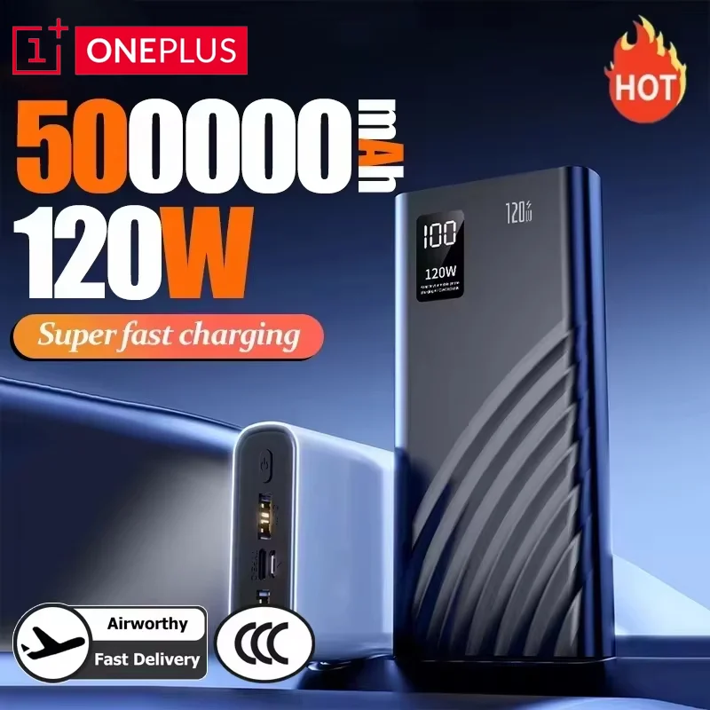 Oneplus 50000mah Power Bank Super Fast Charging Ultra Capacity External Battery With Led Digital Display For Iphone Samsung 2026