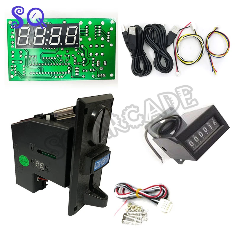 Aggiorna Mini 6 Cifre Contatore Multi Gettoniera Dc 12V Segnale Uscita Timer Kit Scheda Per Arcade Machine Cabinet Parti Di Gioco