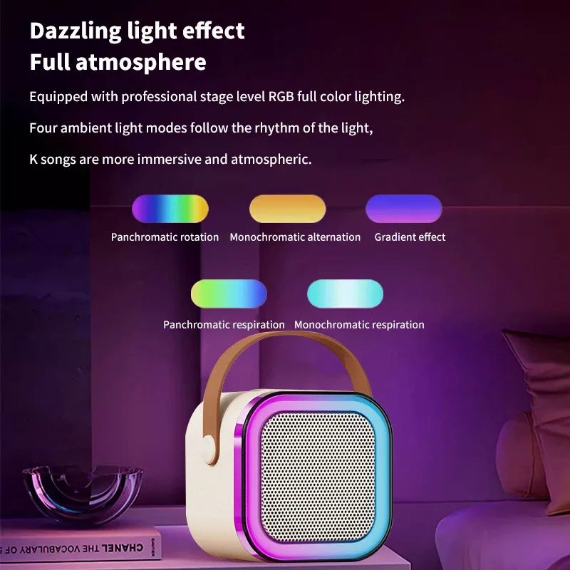 Portable Bluetooth Karaoke Machine with Wireless Microphones