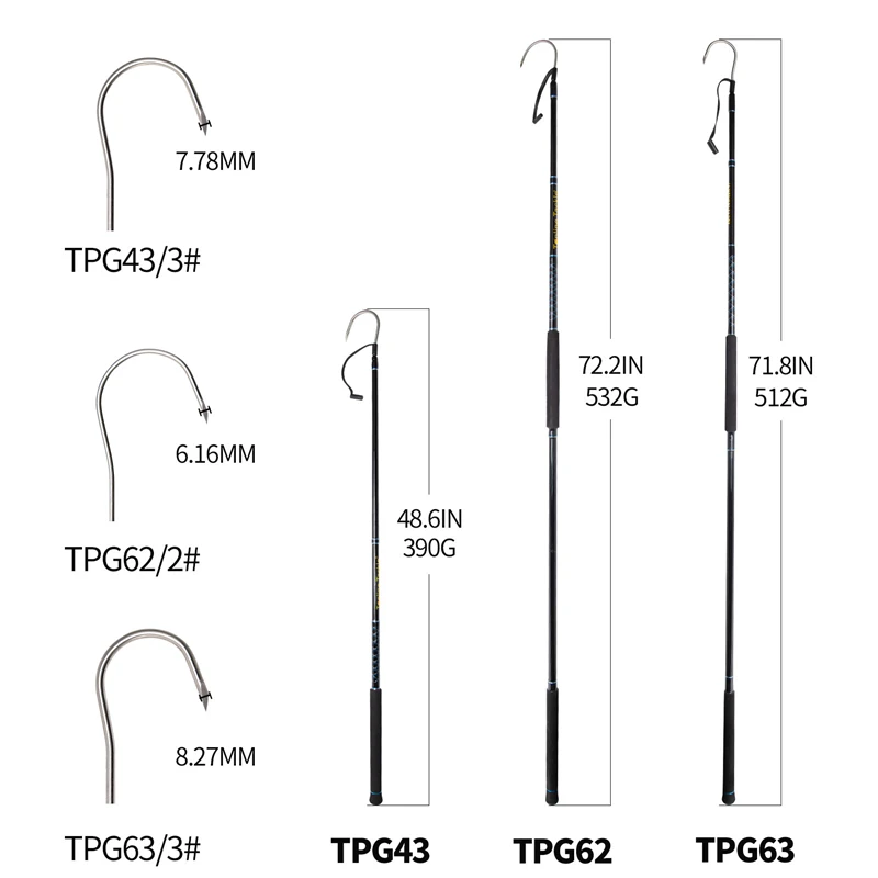 FishingGaffSeaStainlessSteelExtraStrongSharpFishingHook