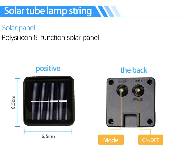 small solar lights LED solar string lamp solid tube courtyard fence outdoor festival waterproof garden wreath wedding yard Christmas tree  decorate solar garden lights