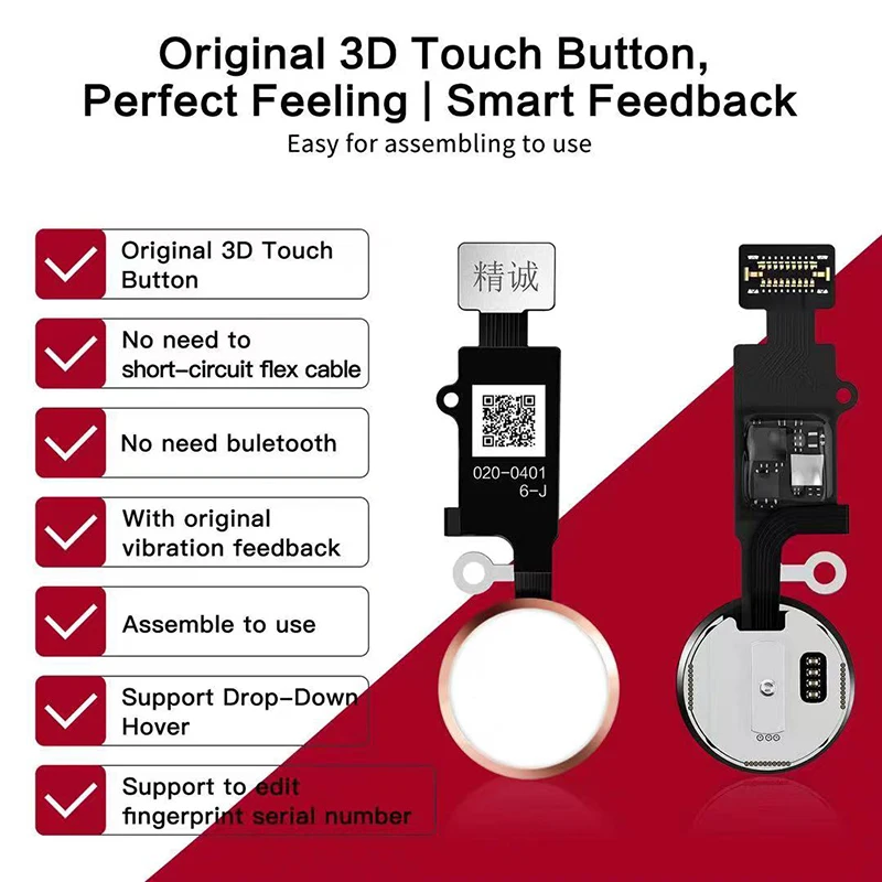 JC JCID Home Button 5th Generation 3D Universal Touch Fingerprint Flex Cable For iPhone 7 7G 7Plus 8 8G 8Plus Return Button Tool