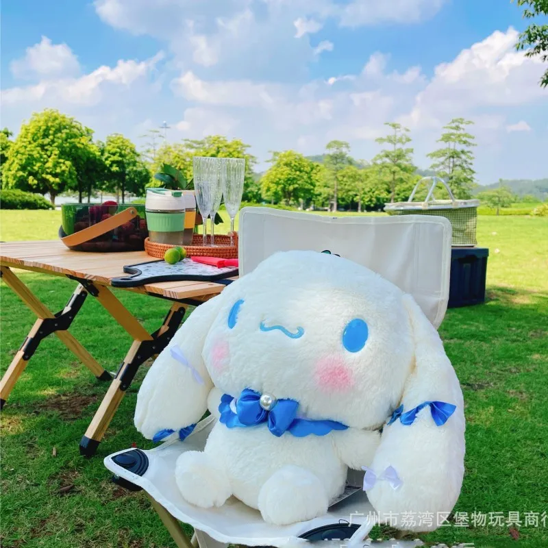 

Sanrio 2023 Cute Cinnamoroll Plush Toy Doll Ornament Pillow Anime Kawaii Blue Bow Stuffed Plushie Sleeping Toy For Children Gift