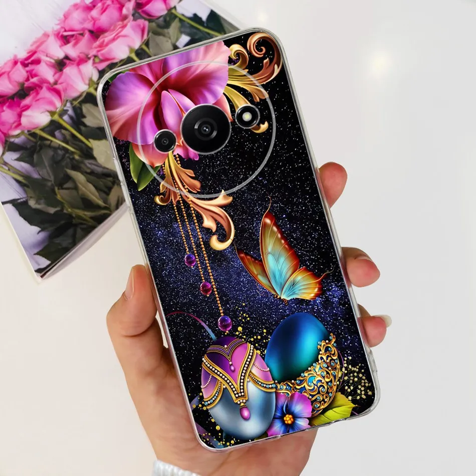 Elegant Printing Soft Silicone Clear TPU Slim Phone Case