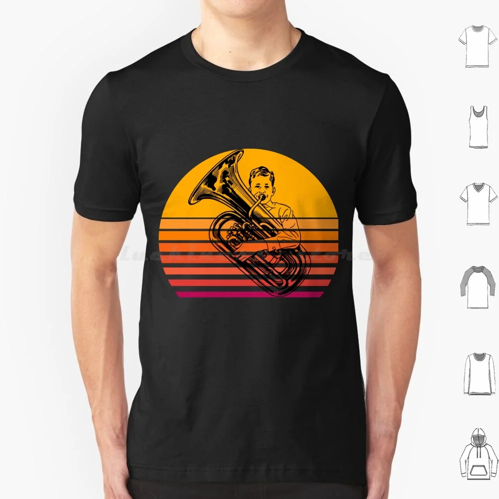 Vintage Retro Tuba Player Marching Band T-Shirt Tee Gift T Shirt Cotton Uomo Donna Stampa Fai Da Te Tuba Tubist Tubaist Tuba Player