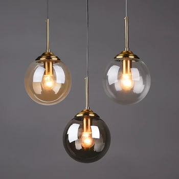 Modern Nordic LED Glass Pendant Lamp – Luxury Metal Chandelier for Living, Dining, or Bedroom 1