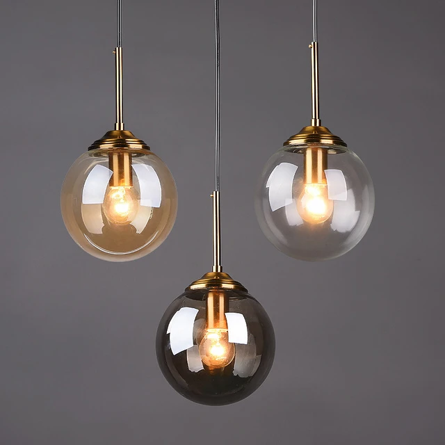 Modern Luxury Metal Chandelier Nordic Creative LED Glass Pendant Lamp