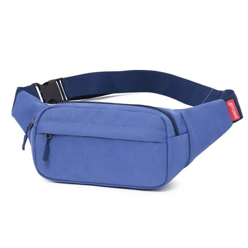 Men's and Women's Universal Models Waist Bag Fashion Crossbody Bags Sports Cell Phone Bags Solid Color Large Capacity Chest Bag
