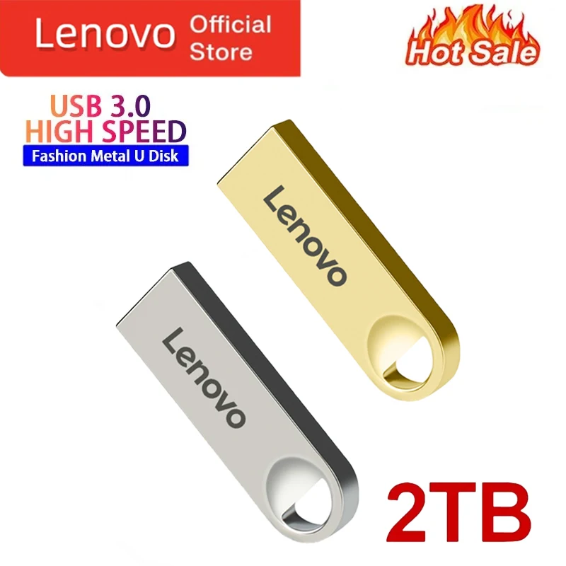 Lenovo Flash Drive 2Tb 1Tb Memory Stick Per Pc Mobile 3.0 Metal Usb Flash Drive 3.0 Pen Drive Per Smartphone Macbook Tablet Pc