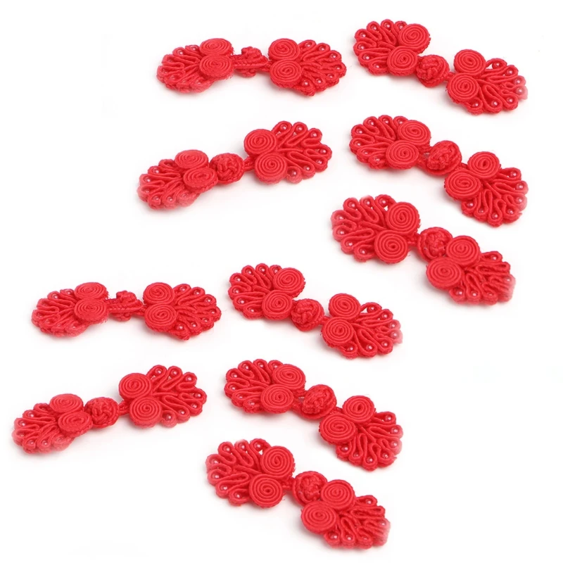 Chinese Knots for Frog Buttons 10 Pairs Beaded Closure Button DIY Crafts New 5