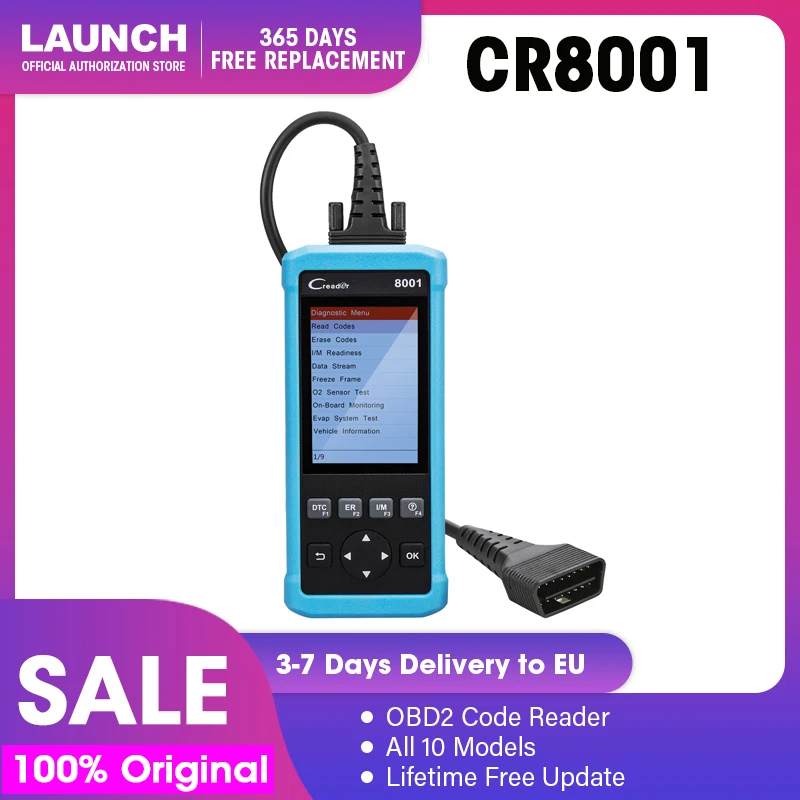 Launch Creader 8001 OBD2 Scanner Car Diagnostic Tool ABS SRS Scanner Automotivo Diagnostics Scan