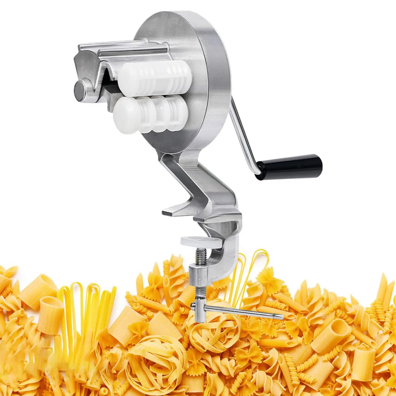 

Pasta Maker Machine Italian Cooking Kitchen Accessories DIY with Hand Crank Small Manual Portable Cavatelli Machine Party Baking