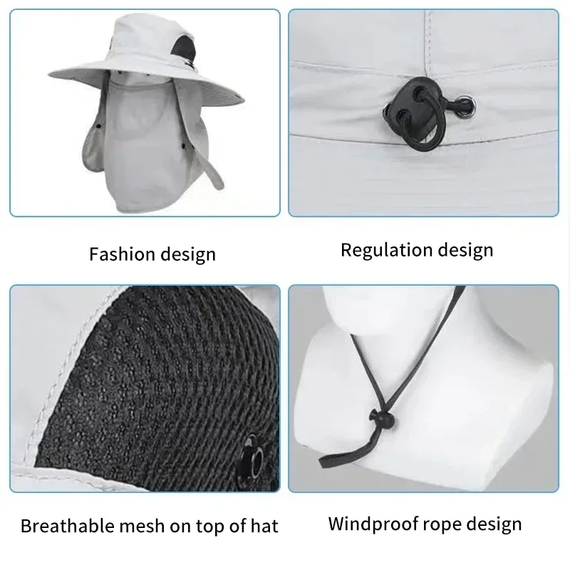 1pc Summer Wide Brim Sun Hat For Outdoor Activities - Fishing, Beach, Cycling