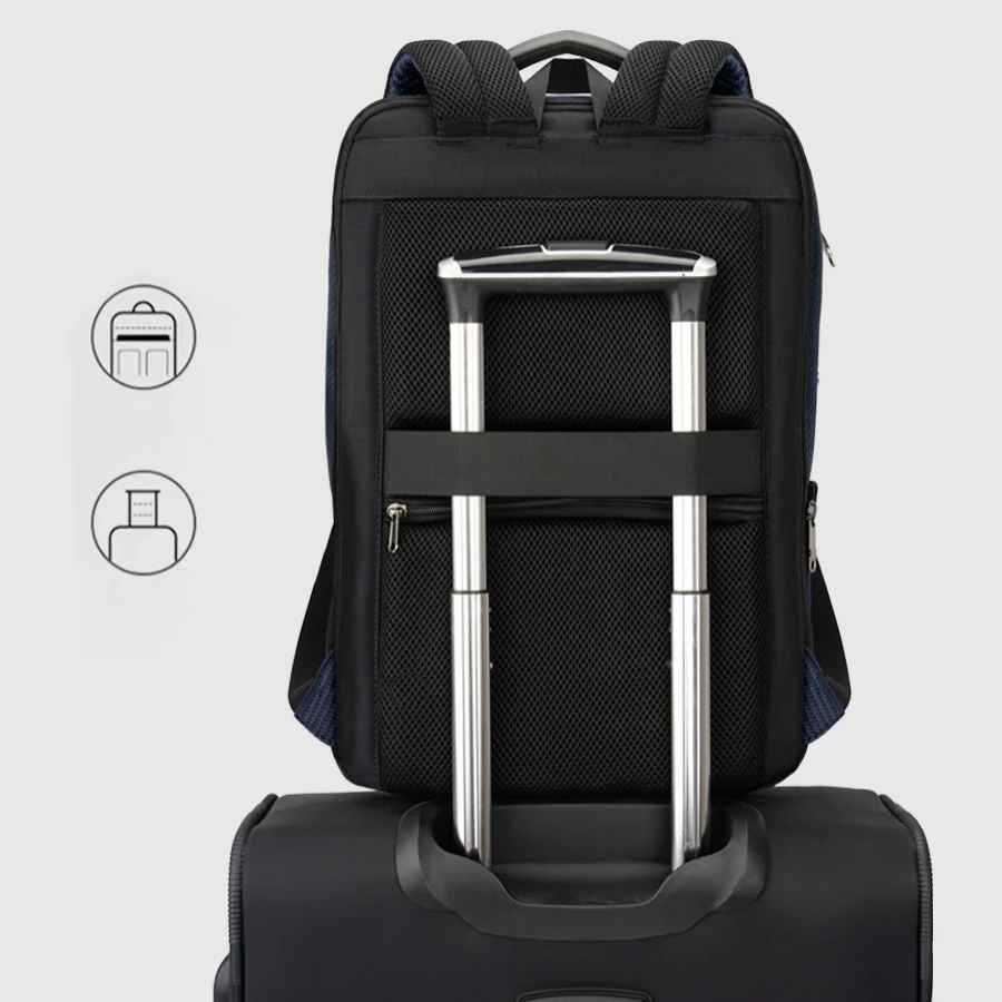 New Fashion Luxury Men's Backpack Waterproof Leightweight Slim Business Bagpack 15.6 Inch Computer Backpacks Schoolbag Student 2