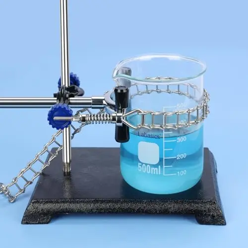 Lab Chain Clamp Beaker Chain Clamp with Adjustable Bosshead Holder (1 Lab and 1Cross clamp) 2pcs/set