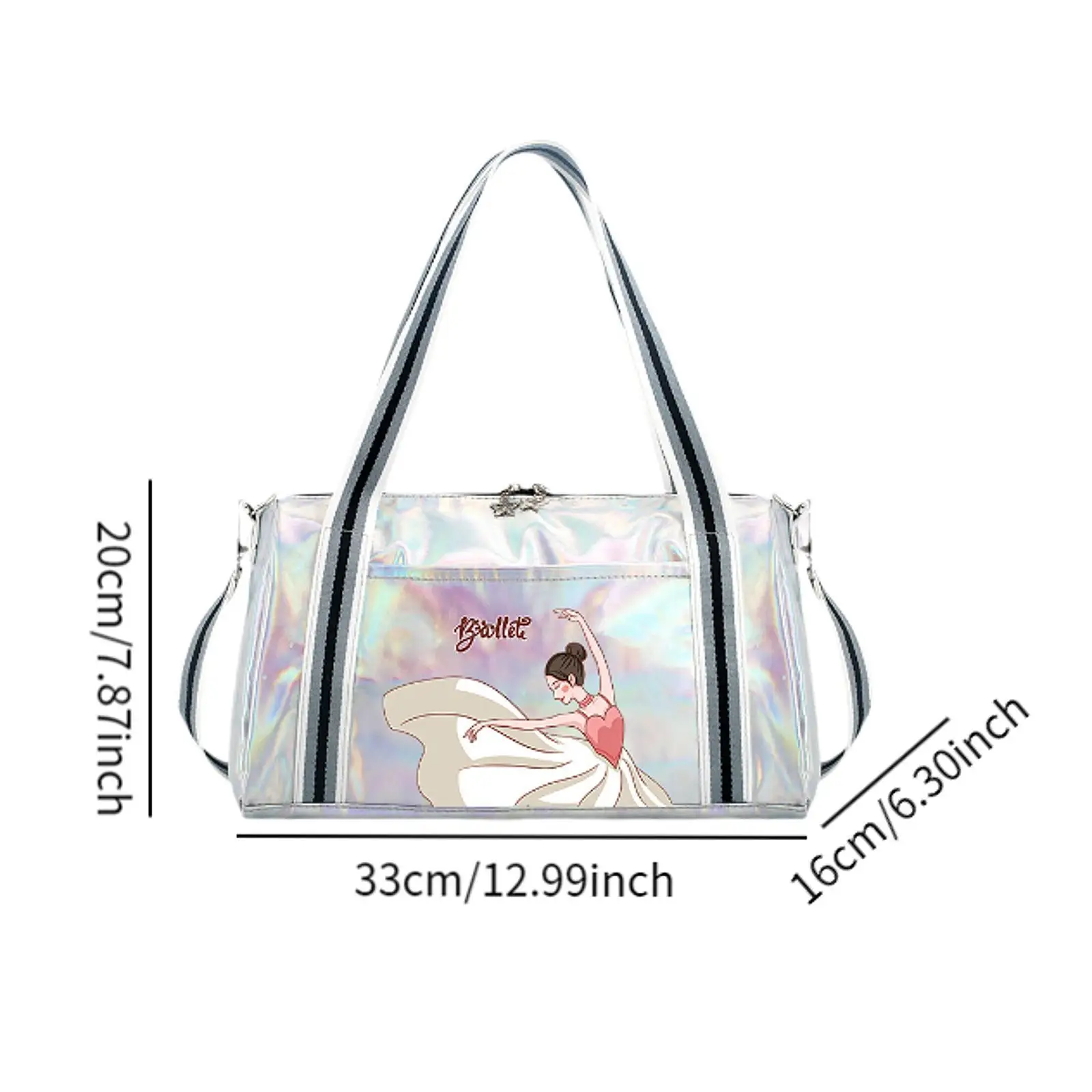 Girl Dance Ballet Bag Kids Handbag Shoulder Bag Multipurpose Portable Duffle Bag for Sports Overnight Workout Airplane Gym 6
