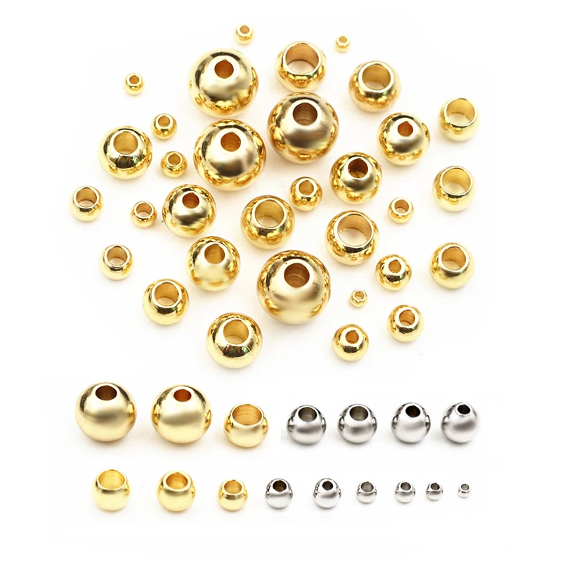 Stainless Steel Spacer Beads 30-100pcs 2-8mm For Jewelry Making