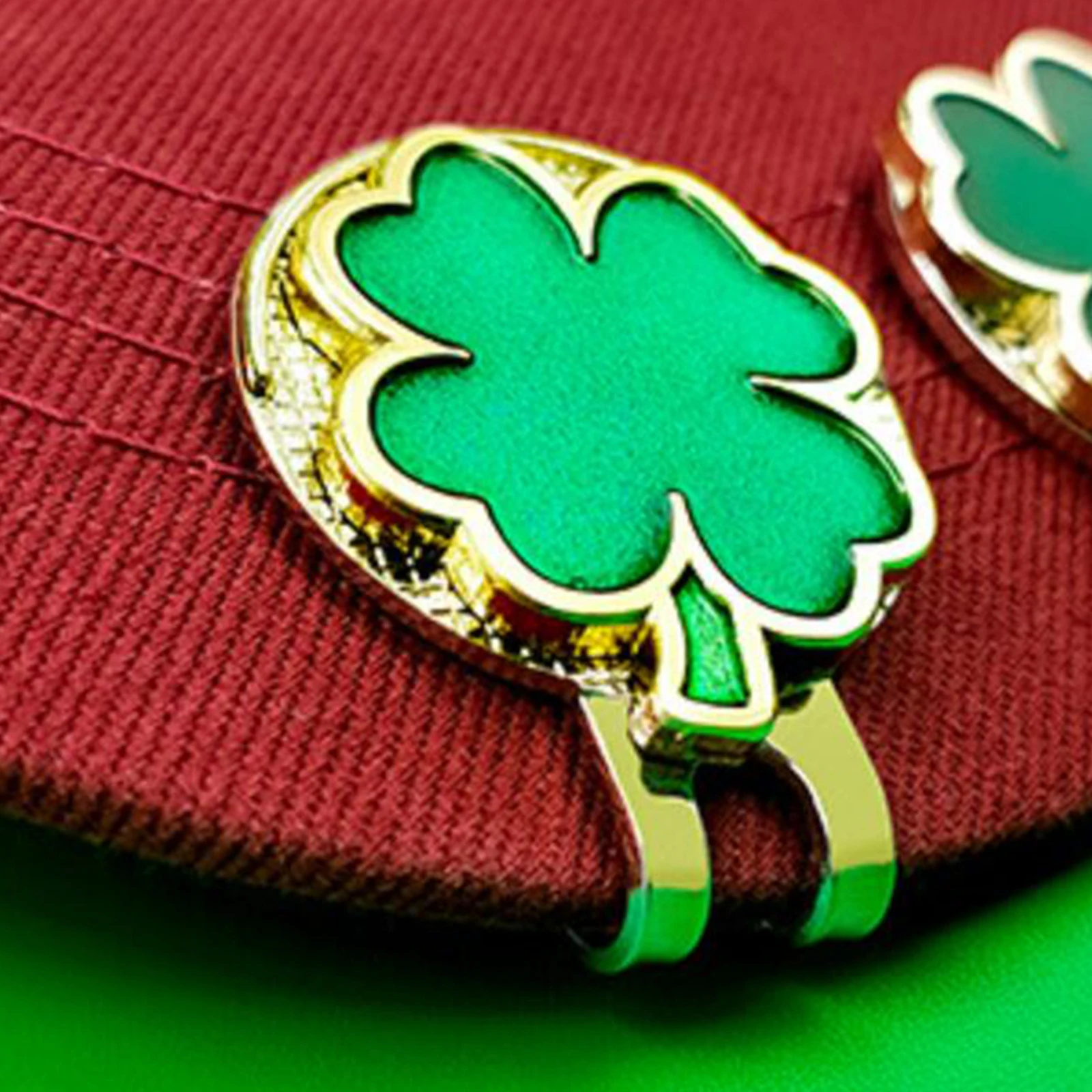 Golf Ball Mark with Magnetic Hat Clip Marker Golf Marker Training Aids Lucky Four Leaf Clover Vivid Bird Design For Golfer Gift