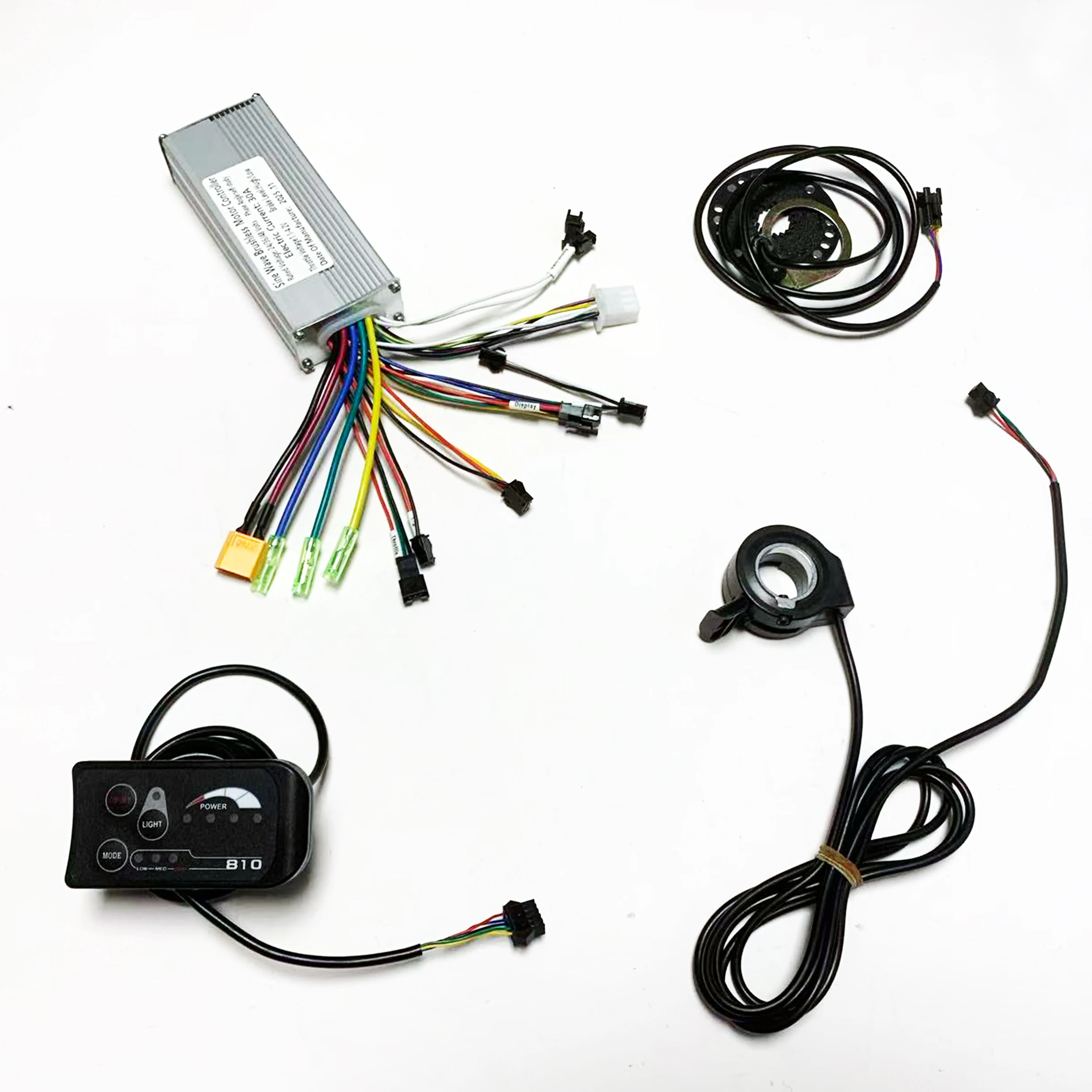 24V 36V 48V 350W 500W Brushless Motor sine wave Controller 25A/30A . S810 LED Di
