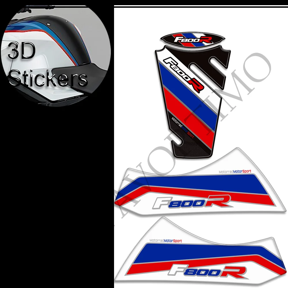 

Motorcycle Stickers Decals Tank Pad Grips Protection Protector Gas Fuel Oil Kit Knee For BMW F800R F800 F 800 R